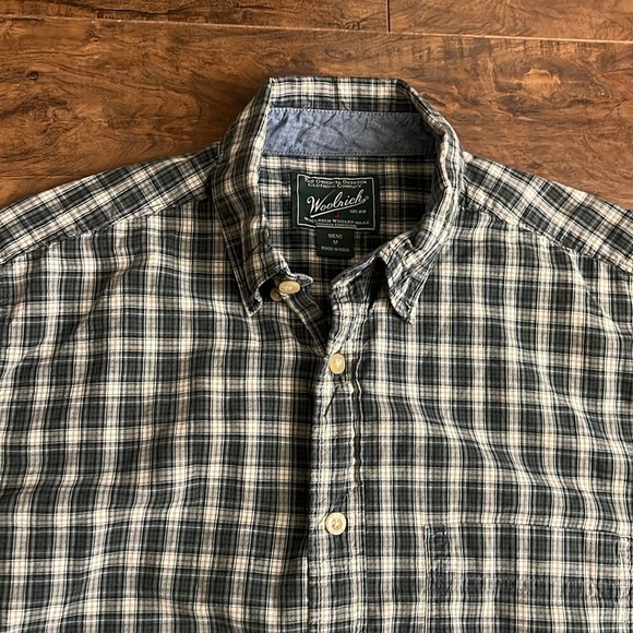 Men’s Cotton Long Sleeve Plaid Woolrich Button Down Shirt, Sz. M. - Picture 4 of 11